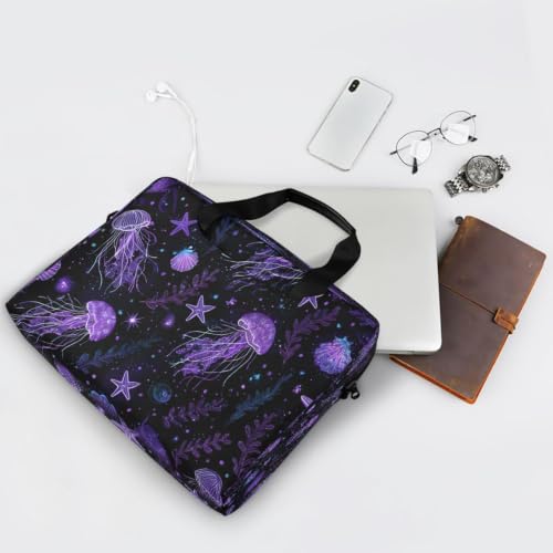 Funda compacta para portátil de medusas con correa acolchada y protección contra impactos 7