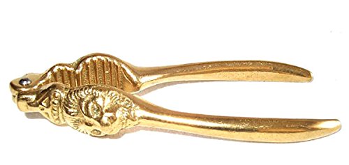 arterameferro Schiaccianoci Rompinoci in Ottone Lucido Teste Leoni Idea Regalo