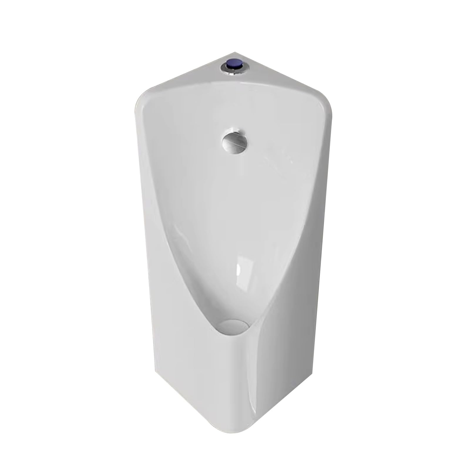 Urinatoio da Uomo, Orinatoi Angolari for Uomo Antigoccia, Orinatoi In Ceramica a Parete con Pulsante di Scarico, Orinatoi for Bagno Maschile, for uso Domestico/commerciale