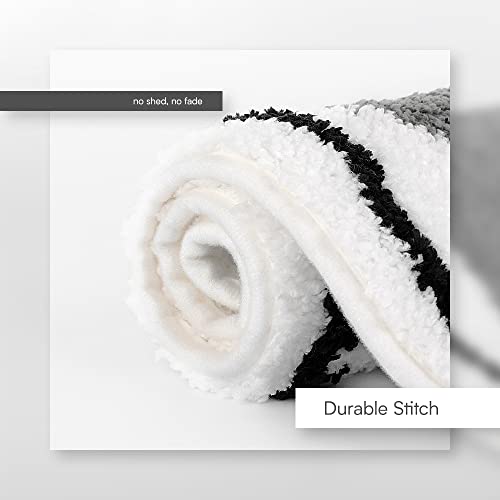 Cute Bath Rug Ultra Soft Microfiber Bathroom Rug Anti-Skidding Water Absorbent Mat Machine Washable Quick Dry Bath Mat For Kids, Shower, Bedroom (Grey, 15.7 X 25.6) #TOP5