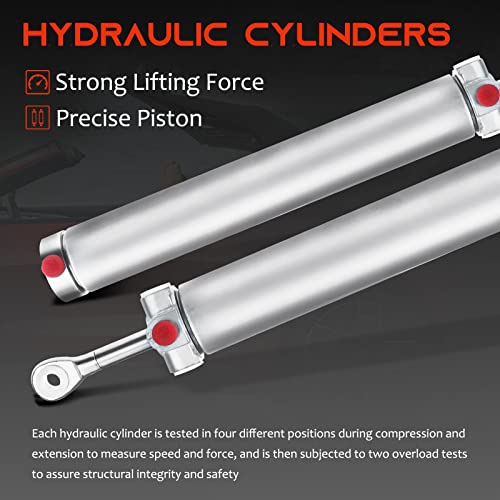 Image of A-Premium Convertible Top Hydraulic Cylinders Lift Arms Compatible with Buick Skylark 1968-1972, Special 1968-1969 & Chevrolet Chevelle 1968-1972 & Oldsmobile 442 1968-1971, Convertible, 2PCS