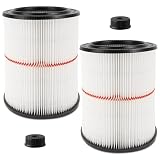 17816 Filter for Craftsman Shop Vac Air Filter, Replacement for Craftsman Wet Dry Vac Filter for Craftsman 9-17816 Vacuum Filter 5 6 8 12 16 Gallon and Larger Vacuum Cleaner 2 Pack