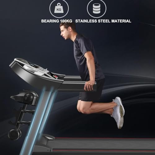 Image of Foldable Motorised Treadmill,with Sit Ups Rack & Massage Head Electric Treadmill for Home,Folding Walking Running Machine with LCD Sn