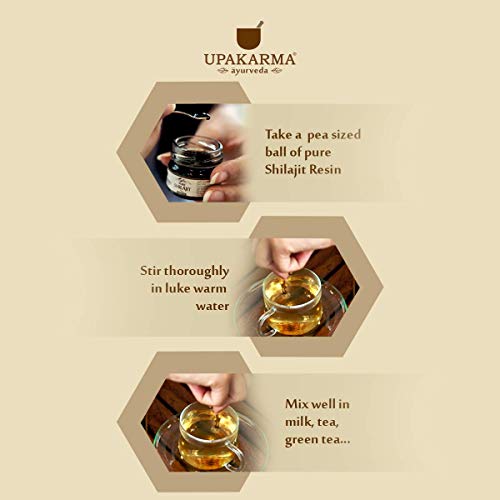 Upakarma Ayurveda (30 Grams/1.04 Fl.oz) Pure Soft Shilajit/Shilajeet Resin With Spoon, Natural Source Of Fulvic Acid & Trace Minerals,Pack-1 #TOP3