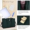 IGOLUMON Sac Cabas Femmes Sac à Main Grande Capacité pour Ordinateur 15.6 Pouces Imperméable PU Cuir pour Cours Lycee Bandoulieres Epaule pour Affaires Travail Vert Foncé #5
