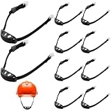Cosblank 10 Pcs Universal Hard Hat Chin Strap with Chin Cup Elastic Helmet Strap Multi Point Adjustment Hard Hat Accessories Replacement for Construction Worker Guard Protection
