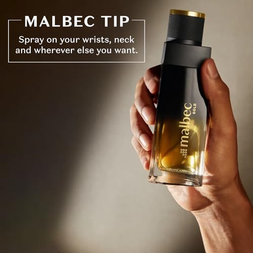 Image of Boticario Malbec Gold Eau de Toilette - Long-Lasting Cologne for Men - Opulent Ambery & Woody French Oak Barrel-Aged Scent - Premium Mens Fragrance- 3.4 oz