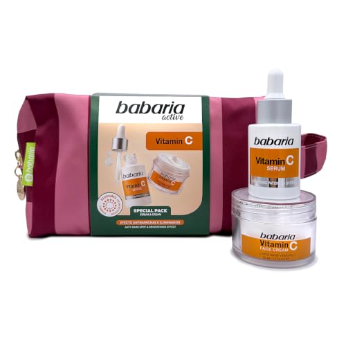Babaria Pack Regalo Vitamina C, Sérum y Crema Facial Antimanchas Mujer