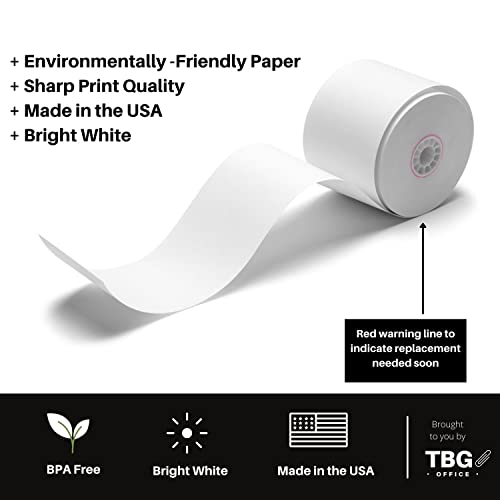 3 1/8” X 230' Thermal Paper Rolls - Bpa Free And Made In The Usa – Receipt Paper Rolls – Point Of Sale Cash Register - Thermal Printer Paper - Credit Card Paper - For Pos Systems (1 Case - 10 Rolls) #TOP4