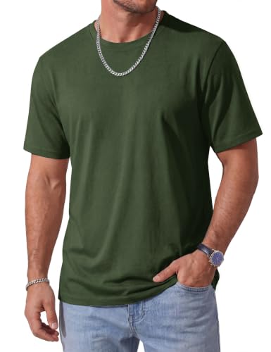 Image of MAGCOMSEN Mens T-Shirts Short Sleeve UPF 50+ Lightweight Moisture Wicking Basic Crewneck Casual Summer Cooling T Shirt