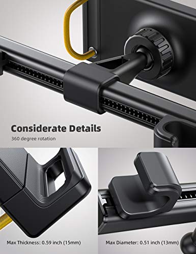 Lamicall Car Tablet Holder, Headrest Tablet Mount - Car Back Seat Headrest Tablet Stand For Kids, Road Trip Essentials, Compatible With Ipad Pro Air Mini, Galaxy, Other 5.5 To 8.6" Wide Devices, Black #TOP5