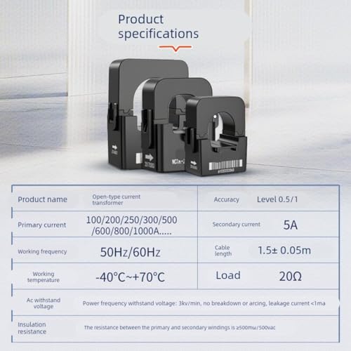 Transformateur ouvrant NCTK-36 400A/5A avec câble de 1.5m intégré - 2