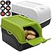 Produktbild ARTECSIS Kartoffel Aufbewahrungsbox grün + weiss 2er Set I Gemüsebox Kartoffelbox mit Deckel für ca. 4 kg Kartoffeln + 6 Aufkleber mit Gemüsesorten