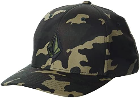 Volcom Men's Full Stone Heather Xfit Hat, Camouflage, Small/Medium