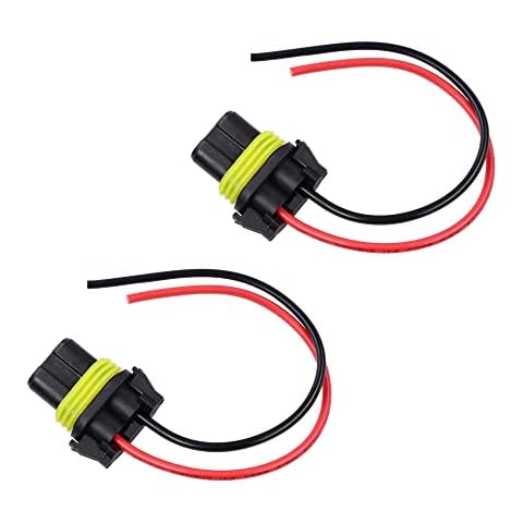 YUNPICAR 900-Series 9005 9006 HB3 HB4 Female Adapter Wiring Harness Sockets Wire Connector For Headlights Fog Lights Replacement 2pcs Cover