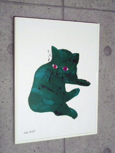 額装済/Green Cat/アンディ ウォーホル/アート/ポスター/インテリア