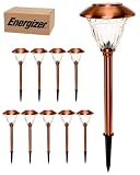 Energizer LED Solar Pathway Lights - 10 Pack of [Copper] Outdoor Solar Lights - IP65 Waterproof w/Au