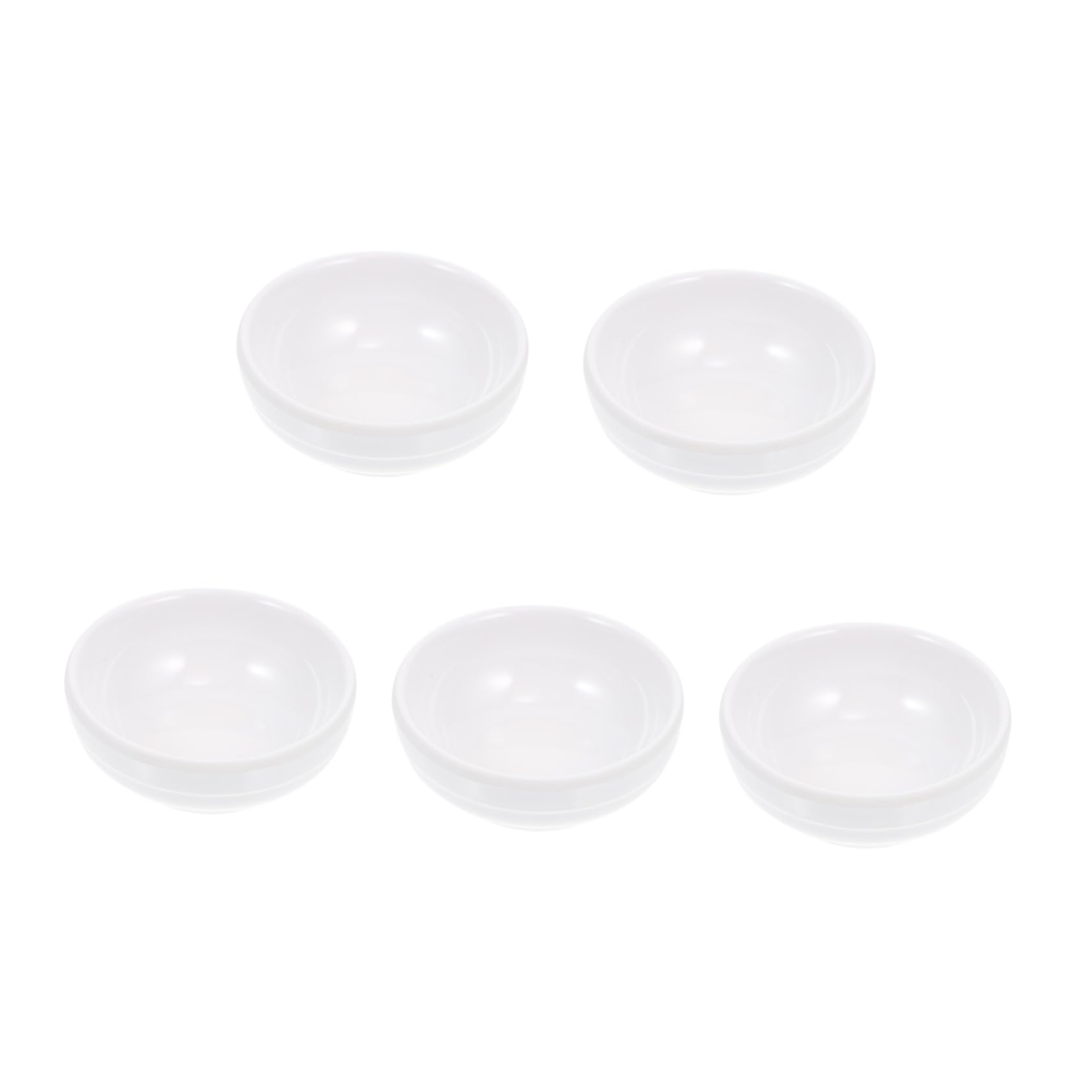 PRETYZOOM White Plates Dipping Bowls Paint Trays Pigment Mixing Container 5pcs Set Easy to Clean Store
