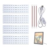 4PCS CMYK Lithophane LED Backlight Board Kit Compatible with Bambulab A1/A1 mini/P1/P2S/X1C/H2D 3D-Druckern,PCB-Lichtboard-Kit mit USB-Stromkabel/Verbindungskabel für 3D-Gedruckte Fotomodelle