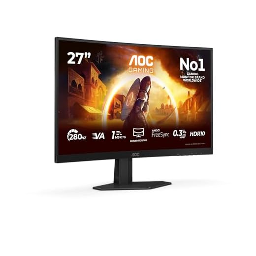 AOC Gaming C27G4ZXE - 27 Zoll FHD Curved Monitor, 280 Hz, 1ms, HDR10, FreeSync Premium (1920x1080, HDMI, DisplayPort) schwarz/grau