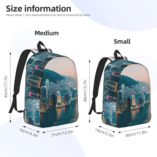Sac à dos de transport imprimé Hong Kong pour le week-end
