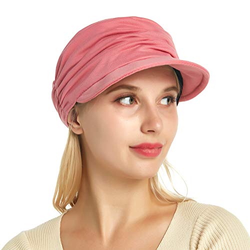 Fashion Hat Cap With Brim Visor For Woman Ladies, Best For Daily Use(Pink) #TOP3