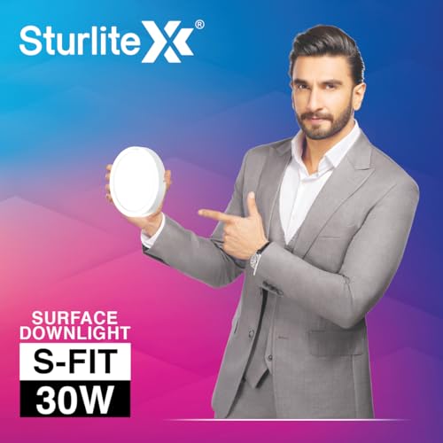 Image of Sturlite S-FIT 30W Round LED Surface Light| 6500k Cool White Color Temperature| 2400 Lumens with CRI Tech for Accurate Color Representation - (Pack of 1)