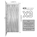 3 Pack Foil Curtains Metallic Foil Fringe Curtain for Birthday Party Photo Backdrop Wedding Event Decor (Sliver)