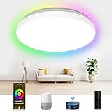 💡App Steuerung/Timer - Sie können die WiFi Deckenlampe jederzeit über die APP steuern. Stellen Sie über die APP eine Zeit ein, um die Deckenlampe ein/auszuschalten. Es spart Strom und schaltet sich bei Bedarf automatisch ein, um Diebstahl zu verhindern.