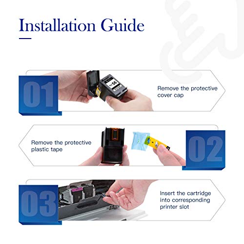 Valuetoner Remanufactured Ink Cartridges Replacement For Hp 56 & 57 C9321Bn C6656An C6657An For Deskjet 5550 5650 5150, Photosmart 7350 7260 7450 7550 7760, Psc 2210 Printer (1 Black, 1 Color, 2 Pack) #TOP4