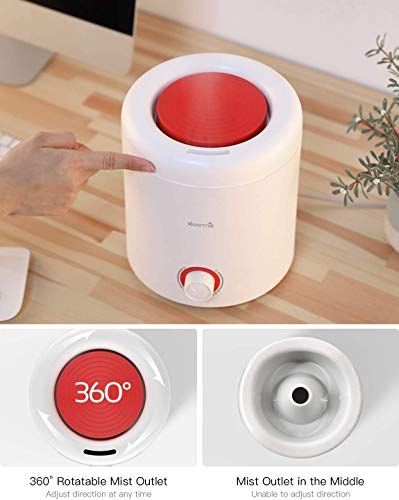 Image of Deerma F301 Ultrasonic Air Humidifier Manual Essential Oil Aroma Diffuser Mist Maker with 360 Degree Rotatory Nozzle & Whisper Quiet Operation (2.5l), White