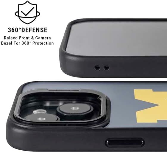 Skinit Kickstand Phone Case Compatible with iPhone 16 - Officially Licensed University of Michigan M Logo Design