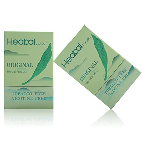 HEABAL Herbal Cigarettes - Nicotine Free & Tobacco Free (3 Packs / 60 Cigarettes) Flavor:Original