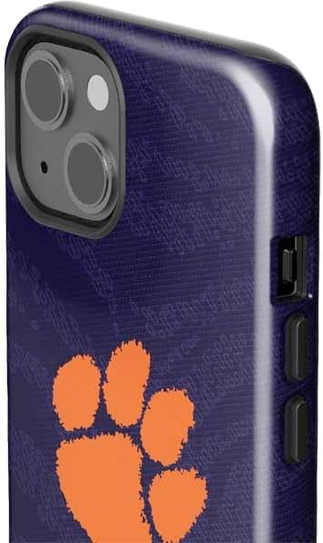 Skinit Impact Phone Case Compatible with iPhone 15 - Officially Licensed Clemson University Paw Logo Design