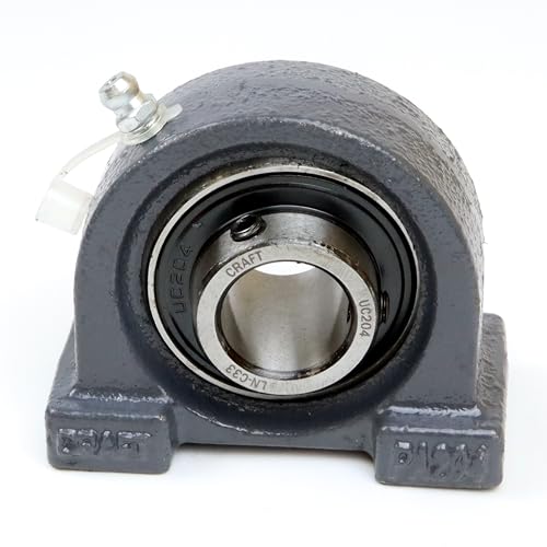 Parts and Parts UCPA204 Spannlagergehäuseeinheit, 20x78x42mm Stehlager, Gehäuse mit Einsatz, Flanschlager, Lagerbock, Einfache Montage für Maschinen, Förderer und Werkzeuge