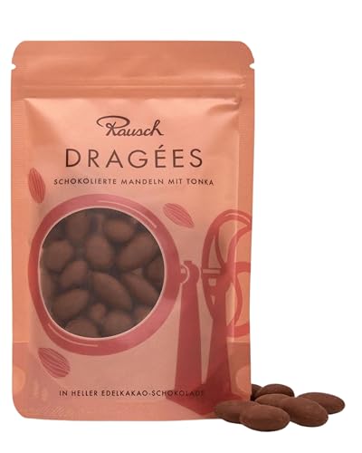 Rausch Mandel Tonka Dragées (175 g) – Schokolade mit Mandeln & Tonkabohne – Pralinen Geschenk...