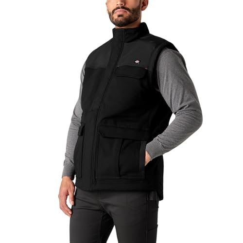 Dickies FLEX Duck Canvas Insulated Vest, BLACK, 2X2