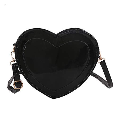 Bolso de hombro retro en forma de corazón para mujer, bolso cruza...