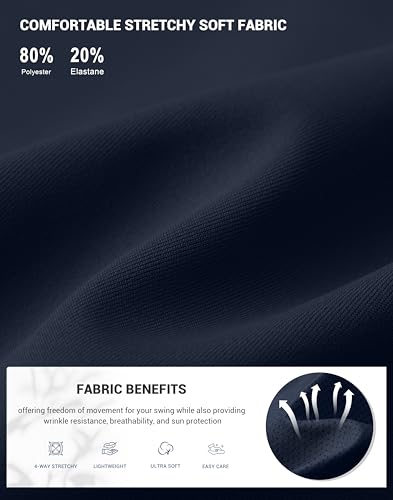 G Gradual Skorts for Woman Golf Skirts 3 Pockets High Waisted Athletic Skirt for Women Tennis Pickleball Casual Summer, Navy, 18 Inch, Large