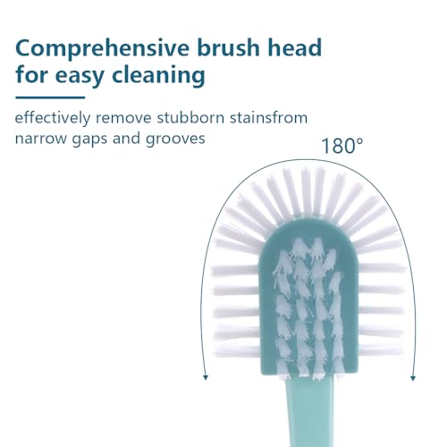 Image of DQITJ 3 Pack Bird Cage Brush Cleaner 360 Degree Brush Long Handle Tool for Bird Parrot Cages Bird Perches Bird Nests