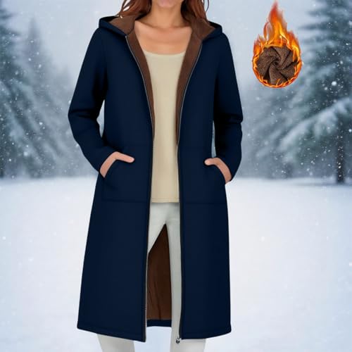Sherpa Long Hoodies For Women Zip Up Fleece Lined Winter Coats 2025 Warm Jackets2