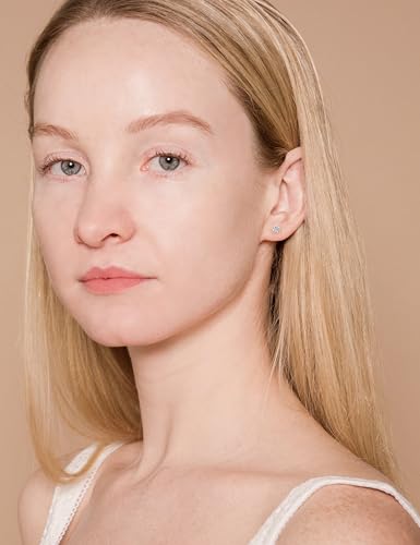 925 Sterling Silver Earrings Stud with Screwback Cubic Zirconia for Women Earring With Screw Backs CZ Hypoallergenic (CZ-White)3