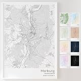 Mapdify Marburg personalisiertes Stadtposter, dein 