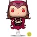 POP Marvel: WandaVision - The Scarlet Witch Glow-in-The-Dark Exclusive Funko Vinyl Figure (Bundled with Compatible Box Protector Case), Multicolored, 3.75 inches