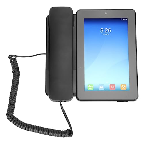 Telefone fixo de rede VOIP de 7 polegadas com tela sensível ao toque com câmera de 2MP, telefone fix