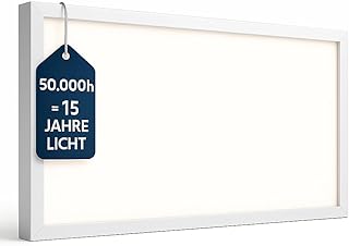 JALAMA LED Panel 60x30 cm – Ultraflach (9mm), 24W, 2640lm, Neutralweiß 4000K, Blendfrei UGR<19, 50.000h Lebensdauer, Premium Lifud LED-Treiber – Büro & Zuhause