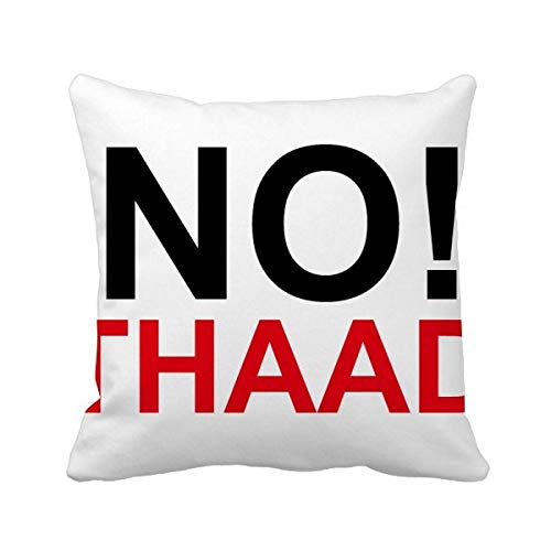 BeatChong Housse de coussin carrée Motif pacifisme Thaad