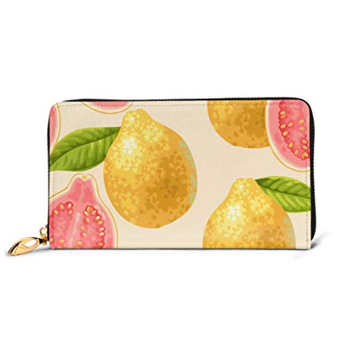 Preisvergleich Produktbild JHGFG Mode Handtasche Reißverschluss Brieftasche Guave Früchte Telefon Kupplung Geldbörse Abendkupplung Blockieren Leder Brieftasche Multi Card Organizer