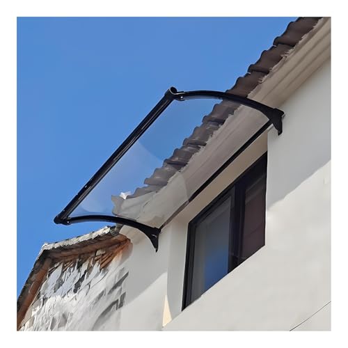 GJZDPMY Outdoor Door Canopy UV Protection Awning for Entryways Weather-Resistant Anti-Aging Invisible Cover Snow & Rain Shelter (80x110cm/32x43in)