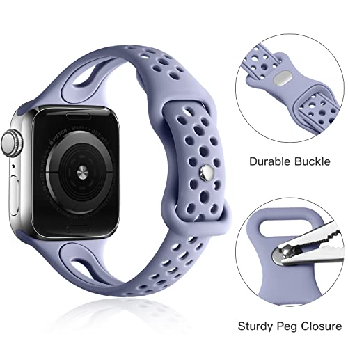 Ouwegaga 3 Pack Slim Bands Compatible with Apple Watch Band 38mm 40mm 41mm 42mm 44mm 45mm 46mm 49mm, Soft Silicone Thin Narrow Sport Strap for iWatch Series 11 10 9 8 7 6 5 4 3 2 1 SE Ultra 3 2 1 by Ouwegaga - Used condition - Image 2